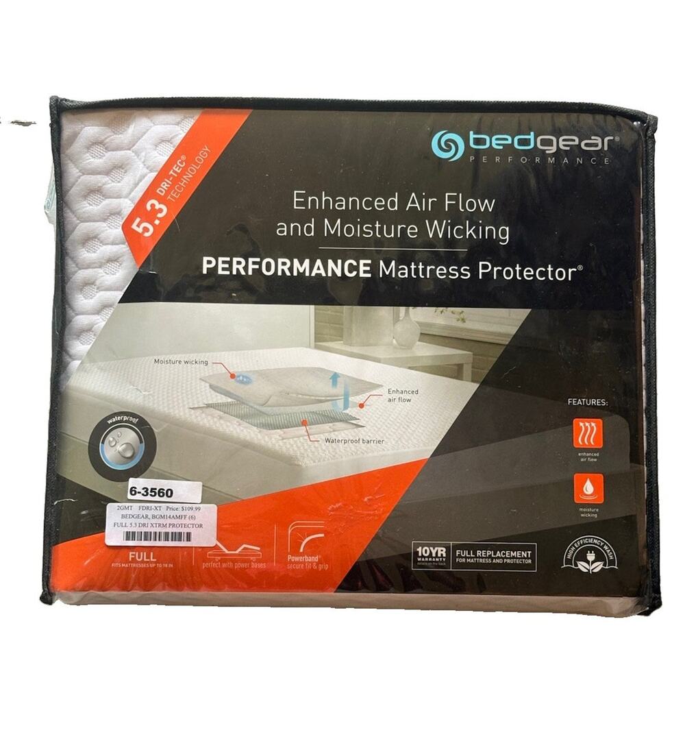 BEDGEAR Dri-Tec 5.3 Performance Mattress Protector Moisture Wicking Full